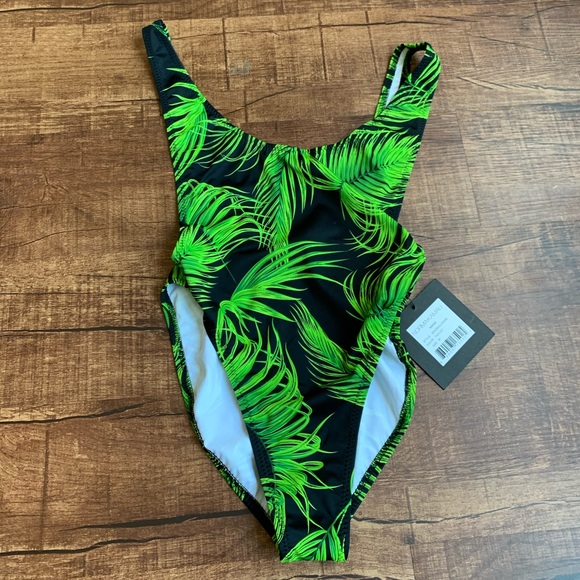 🇺🇸🇺🇸Norma Kamali MARISSA palm leaf size M swimwear - Picture 7 of 13